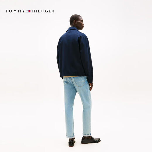 TOMMY HILFIGER25 spring and summer new men's and women's lightweight poplin casual sports simple coach executive lapel jacket navy blue DW5 M (recommended 135-150Jin Jin equals 0.5 kg)