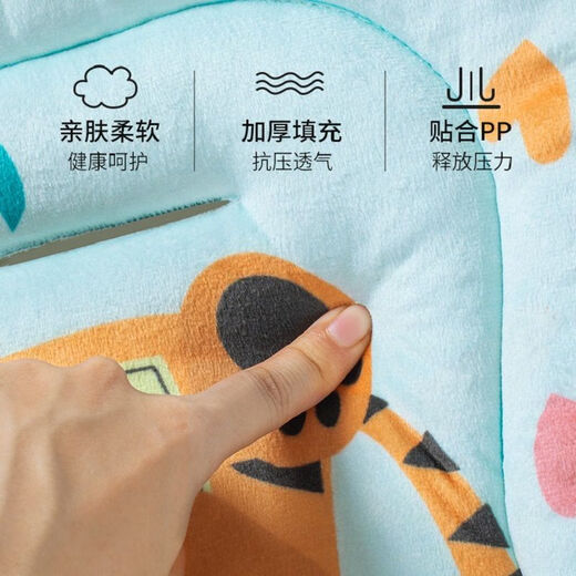 Stroller cushion four seasons universal pill t6 second generation baby walking artifact double-sided cushion baby dining chair pure cotton cushion Cailong double-sided cushion [pure cotton + breathable mesh] 67x35cm (generic trolley/baby walking car/dining chair