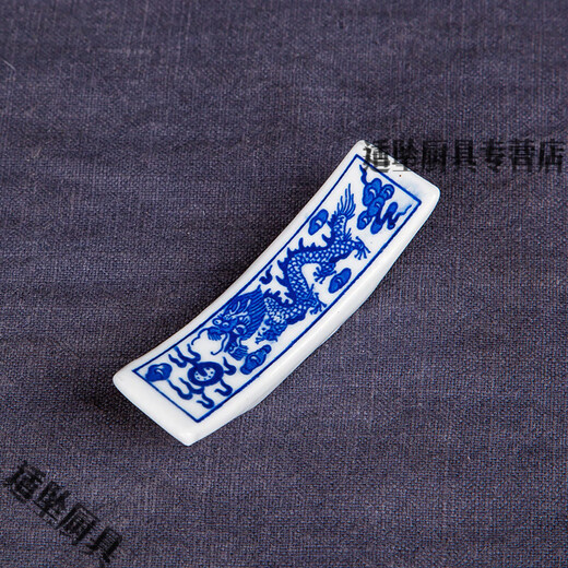 Tuojin Jingdezhen Ceramic Chopstick Rack Traditional Chopstick Holder Chopstick Pillow Chopstick Holder Chinese Household Blue and White Porcelain Tableware Simple Chopstick Rack Tangle Lotus Chopstick Rack 1 Pack