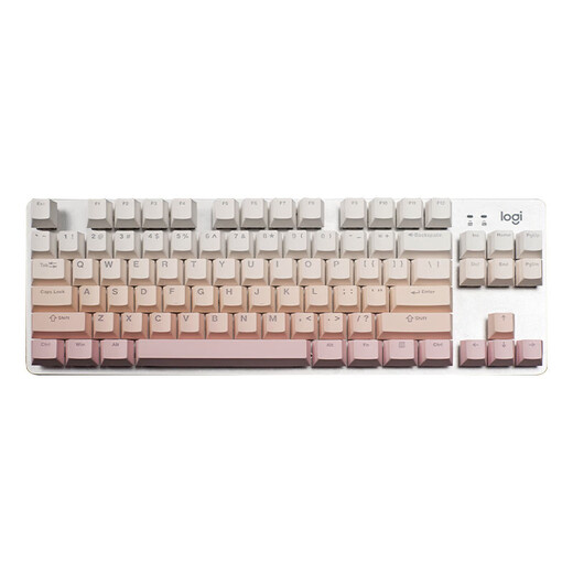 
Logitech K835 wired mechanical keyboard game e-sports keyboard 84 key computer office keyboard personalized pbt keycap for boyfriend K835 sakura keycap [gradient version] single light blue axis