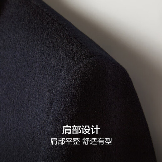 Hodo Woolen Coat Men's Full Wool Dry Style Lapel Woolen Jacket B5 Navy 175/96B