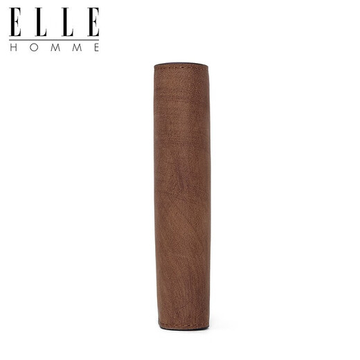 ELLE HOMME 钱包竖款头层牛皮多卡位复古两折票夹0330 生日礼物送爸爸