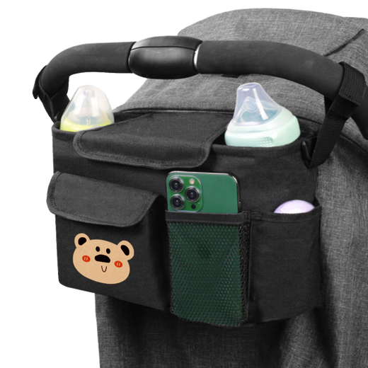 Bara Schweinswagen Kinderbeutel Babywagen Aufbewahrung BB Auto Multifunktionale Mama-Tasche Baby Walking Artefakt Hängenden Beutel Haken Bär Dreidimensionales Forming Multifunktionaler Trolley Hängende Beutel