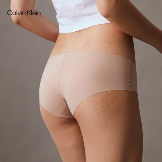 
Calvin Klein underwear for women two-padded ck markless cotton crotch anti-pinch hip half hip boxer underwear for women QP1049O 6XY-space black/meat color 2 M