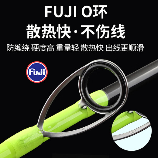钓迷塔玛斯白果子船钓竿富士配件实心夜光稍碳素近海小船杆1.65m直柄