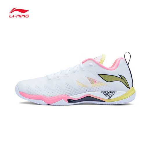 Li Ning Badminton Shoes New Falcon V Quick Start Badminton Shoes Professional Competition Training Sports Shoes Shock Absorbing and Breathable Standard White Ultra Light Breathable 42 (265mm)