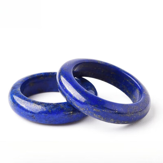 DL 1998 Pangdonglai Quality Lapis lazuli ring Tianlan One thing one picture Afghanistan more gold and less white ore raw stone index finger G6623