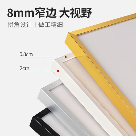 Shantou Lincun rechtwinkeliger A4 -Fotorahmen Aluminiumlegierung Open Advertising Frame A3 Poster Frame Magnetic Einfacher Bilderrahmen Factory Direktvertrieb Schwarz 270*3878K Größe
