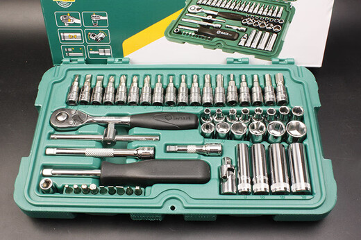 
1/4 Xiaofei 52-piece sleeve wrench set 0 Auto repair quick small ratchet wrench tool box accessories 5mm short sleeve 11304