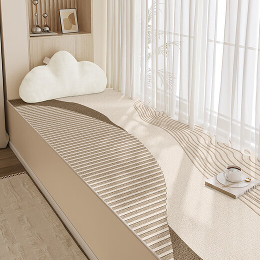 CLCEY2025 Baie de fenêtre de fenêtre de baie vitrée Repliement Repliement pour chambre à coucher lavable Baieur de fenêtre Baie de fenêtre Repliement Été 2025 Vent de luxe léger et soleil chaud-15930 120 [Poste confortable et confortable] 120cm * 200cm