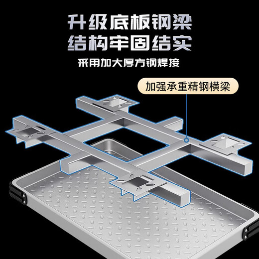 Bangkochen flatbed steel plate small trolley trolley folding portable small trolley trailer folding cart handling truck hand pulling truck 73*48 [4-inch light sound wheel]-load 1050 Jin [Jin equals 0.5 kg]