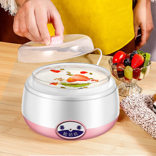 Machine de yogourt Shiyu pour ménage entièrement automatique multi-fonctions mini-fonctions mini-borosilicate Verre Ball Vain de riz fermenté à l'eau tiède spéciale pour l'eau tiède (304 VLACLE D'ACIER) + pompe à eau + couvercle)