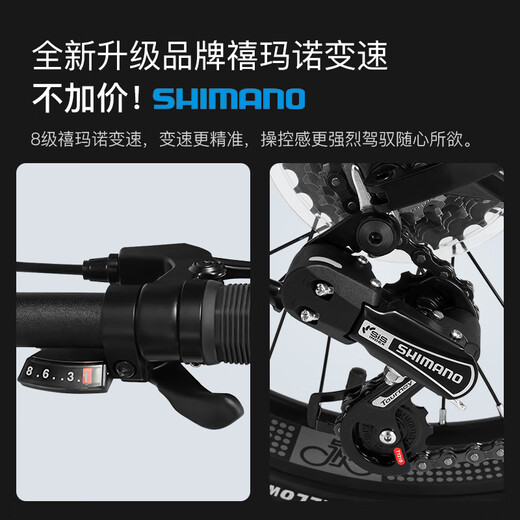 Permanent folding bicycle 20-inch aluminum alloy frame Shimano 8-speed dual-disc brake student men's and women's urban leisure vehicle Dailan