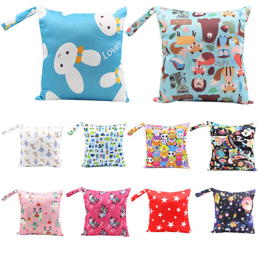 Shantoulin Village Windel Aufbewahrungsbeutel Baby wasserdichte Baby Hanging Bag Wickelbeutel ausgehende Aufbewahrungstasche Krippe mittelschwere Nummer 8 Bildgröße 30x36