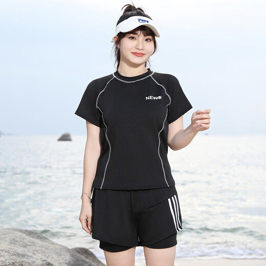 
Superior (DUXING) 2025 new sports swimsuit women's large size fat mm meat covering split conservative belly covering slimming 200 Jin [Jin equals 0.5 kg] Swimsuit 6187-Pink 5XL 155-180 Jin [Jin equals 0.5 kg]