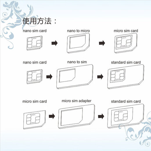 Quqiwu direct sales mobile phone card holder sim card restore nano/micro mobile phone card drag small card to large card restorer