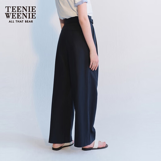 Teenie Weenie [beinhaltet Leinen] Bären Sie die Sommer -Entspannung der Frauen, die einfache Hose Navy Blue s (160)