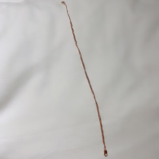 Nilan Fat Donglai same style 18k rose gold bracelet simple double layer women's anklet women's moissanite bracelet rose gold 18cm