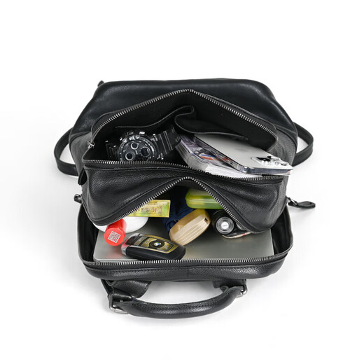 NFSN europeo y estadounidense retro retro de hombros para hombres de la mochila de la cabeza de la cabeza de la cabeza de la cabeza de vaca gran capacidad mochila de viajes casuales para hombres regalo 1392 negro+