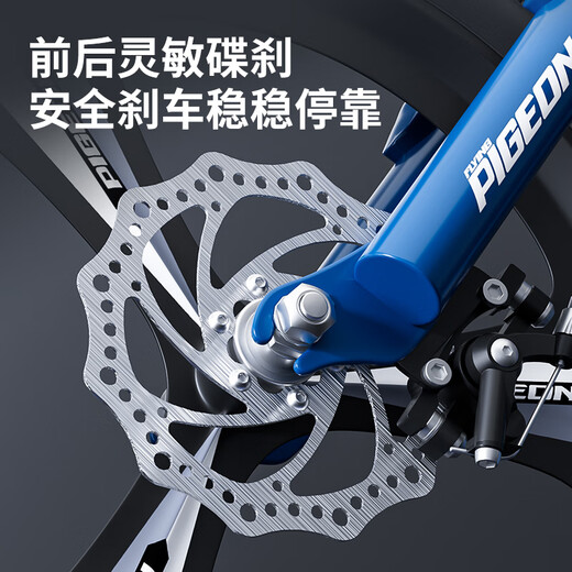 Flying Pigeon Children's Bicycle Student Mountain Bike Variable Speed Disc Brake Pedal for Medium and Large Children Teenagers Boys and Girls 6-10-15 Years Old Variable Speed Gradient Purple + Spoke Wheel + Shock Absorbing Disc Brake 20 Inch Recommended Height 130-150cm