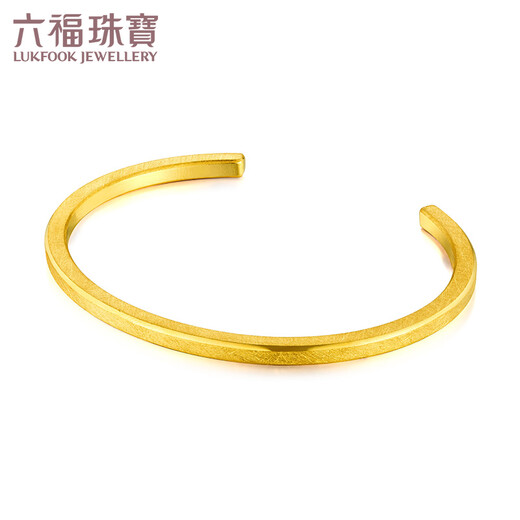 Liufu Schmuck Fuß Gold einfache Ring Offenes Goldarmband Frauenmodell -Armband Geschenk Preis F63TBGB0003 23,87 Gramm (einschließlich Arbeitskosten 716 Yuan)