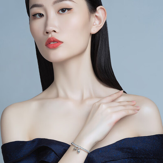 Gold jewelry, gold color jewelry, platinum bracelet for women PT950 Two Worlds Bracelet, platinum lotus lotus pod transfer pearl bead bracelet, 10.23 g