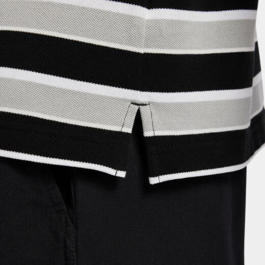 耐克（NIKE）短袖男装2025夏季新款健身训练运动服时尚翻领POLO衫透气休闲T恤 FN3897-010黑白条纹 L