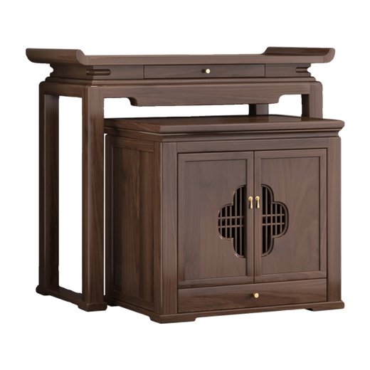 Household offering table Solid wood supply table New Chinese-style solid wood serving table Guan Public offering Taiwan incense table FAS grade North American black walnut natural wood wax oil 1