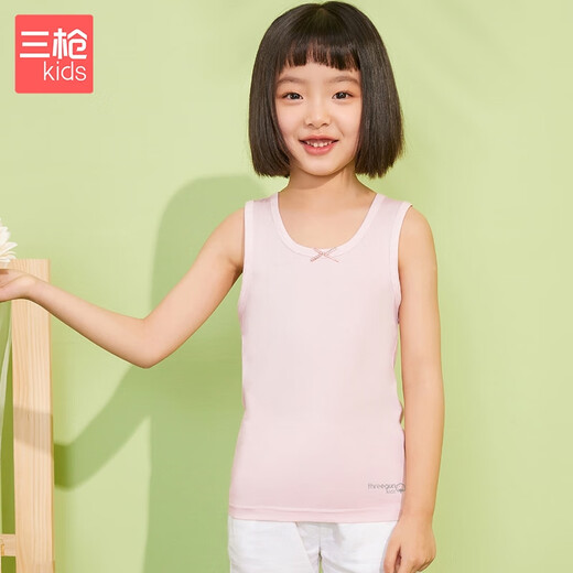 Three-gun Class A skin-friendly cotton ribbed pure cotton girls boys children students round neck bottoming vest