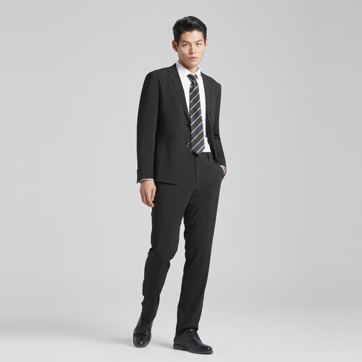 Lilang suit men's slim version 24 spring groom wedding suit black 170