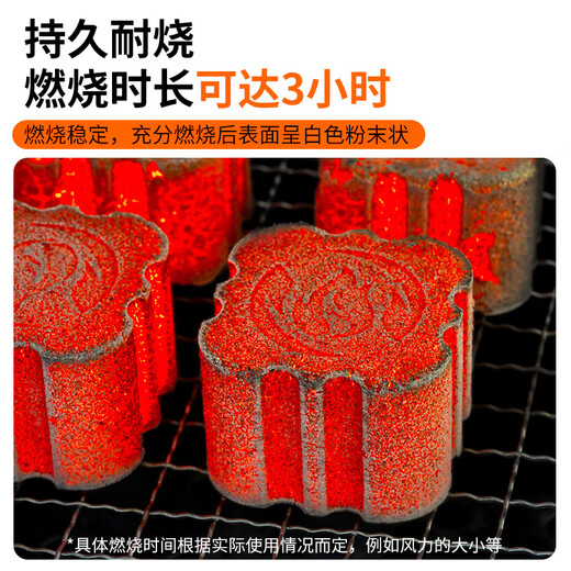 Suncojia barbecue charcoal, quick-burning charcoal, charcoal, tea fruit charcoal, smokeless square charcoal, barbecue charcoal, about 2.86Jin, Jin is equal to 0.5kg