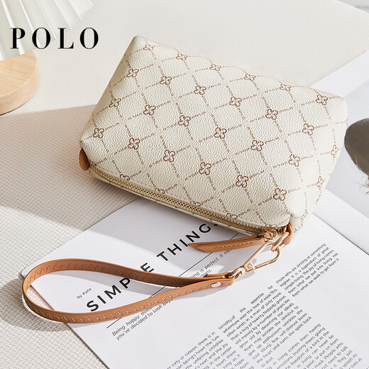 POLO clutch bag women's handbag large capacity printed double-layer handbag versatile wallet coin wallet birthday gift