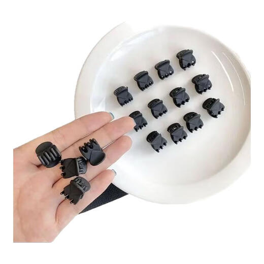 Juvia plush flower hairpin for women with half-tied hair on the back of the head, high-end grabber, large one-word hairpin, duckbill clip, headwear, JYFJ56 frosted small grabber, 10 bags