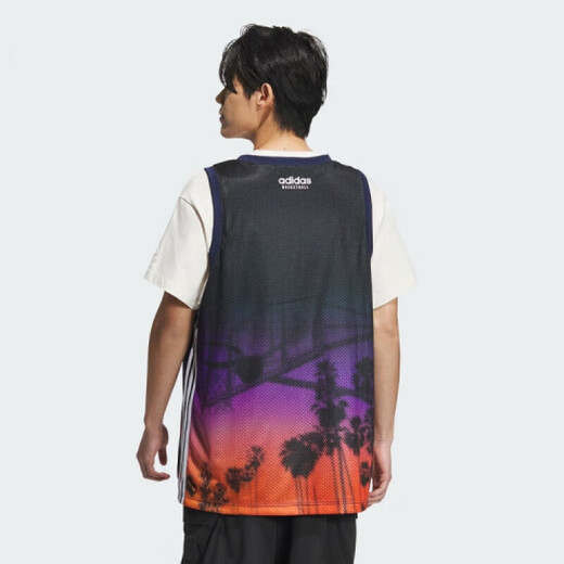 Adidas Adidas Sleeveless T-shirt Men's Summer New Sportswear Breathable Basketball Training Top Vest JI9761 2XL