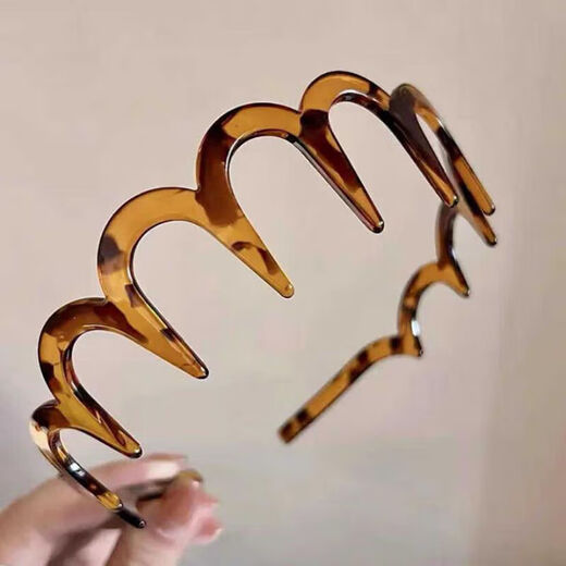 First idea of face wash hairband for women 2024 broken hair wavy hairpin high skull pressure hairband versatile hairpin SN4241SN2741 black-deep tooth hairband