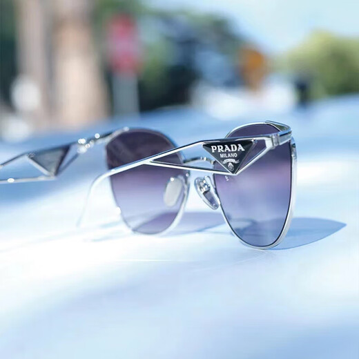 PRADA Prada sunglasses classic triangle logo street shooting women's sunglasses star same style sunglasses gift 1BC09S