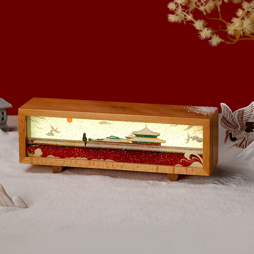 New cultural and creative birthday gifts Forbidden City wooden atmosphere night light home office decoration ornaments bedside lamp for girlfriend