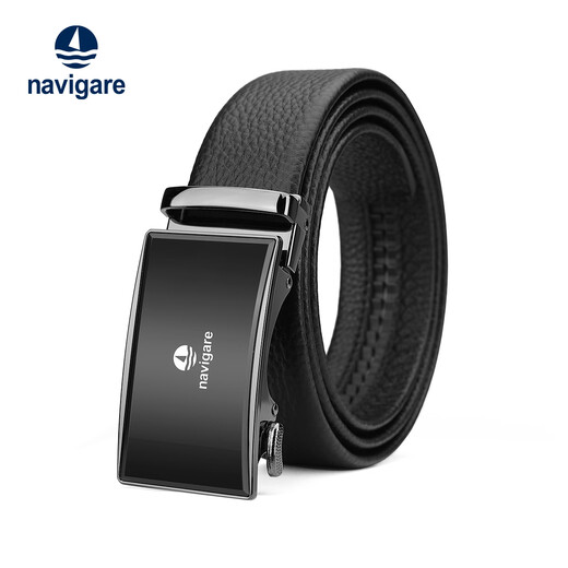 NAVIGARE Italien Small Sailboat Men's Celt's Celt's Cel's's's's Great Leather Cuir Men's Birthday Gift Black (Counter Gift Box) N4A826Z-171103A 115cm [poids suggéré 130-165jin [Jin est égal à 0,5 kg]]]