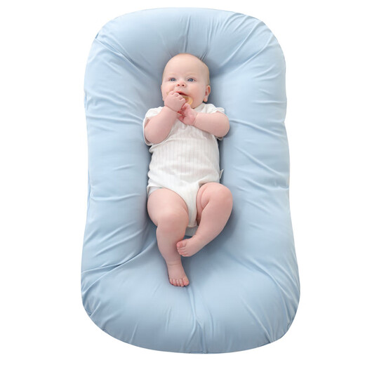 Domi Beibei baby crib mid-bed newborn anti-vomiting and overflowing portable bionic bed baby anti-jump soothing and sleeping artifact Weir powder small size anti-deviation head shaping-Class A quality inspection