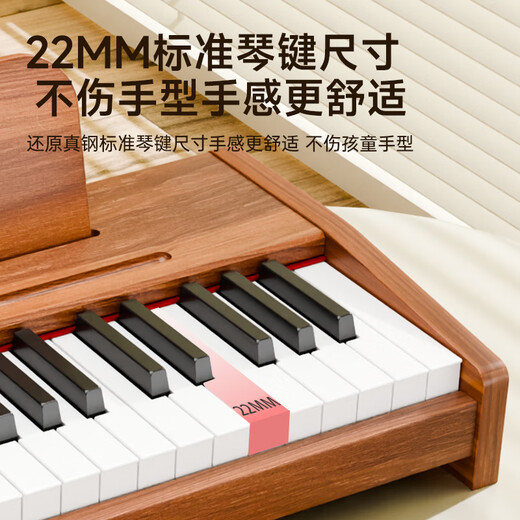 贝琪（Betsy）BJD-01儿童小钢琴0-3岁早教玩具乐器37键宝宝电子琴儿童节礼物 木纹棕-37键-单蓝牙+支架+琴凳