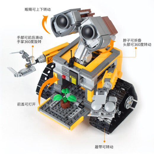 Yuxing Model King Mold King King Children's Assets Spielzeug Jungen High-Tech-Kinderprogrammierroboter Bausteine ​​Elektrische Fernbedienungssteuerpuzzle Model Wandleistung Roboter [Statische Version] 687 Partikel, die mit LEGO Electric-Programmierroboter-Bausteinen kompatibel sind