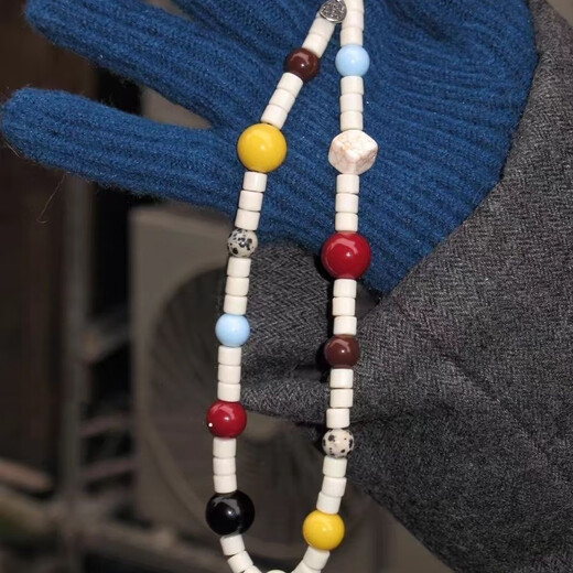 Beiyipin mobile phone lanyard mobile phone chain pendant colorful bean short contrast color mobile phone chain ccd camera lanyard simple pendant