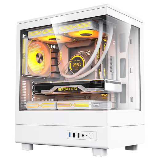 Patriot V60 Sea View Room Case MATX No A-pillar 240 Water-cooled Desktop Computer Main Case White (270 Panorama/MATX)