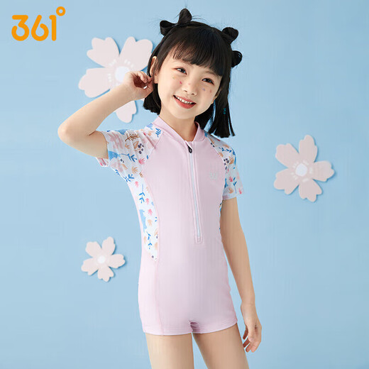 361 Kinderbadeanzüge, Mädchen, einteilige Kurzärmel-Shorts mittleren Alters mittleren Alters, Summer Badeanzüge, professionelles Schwimmen, schnell trocknende heiße Frühlingsbadeanzüge