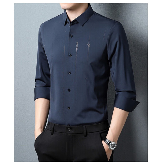 Hengyuanxiang burgundy shirt men's long-sleeved wedding banquet wedding dress daddy clothes engagement spring and autumn thin shirt red 175