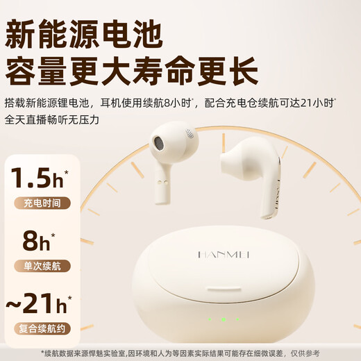Hanmei Wireless Monitoring Headset Live Monitoring Headset Wireless Bluetooth Anchor Internet Celebrity Ear Return Outdoor Live Broadcasting Audio Singing Over-Ear Headset Douyin Recording Sound Card Special Skin-friendly One-to-One Pair
