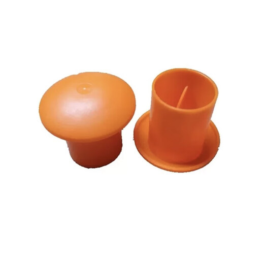 Sailoto steel bar mushroom cap head protective cover threaded steel bar wire head protective cap protective cover anti-rust and anti-collision plug 1040 orange 10-25 steel bar with 100 mushroom caps