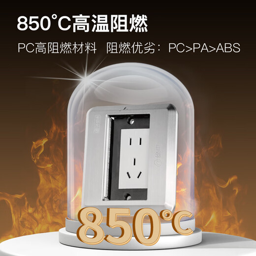 Insulated waterproof ground socket Hidden switch socket Stainless steel panel flip-up 10A five-hole ground socket Double waterproof inside and outside International IP68 waterproof certification