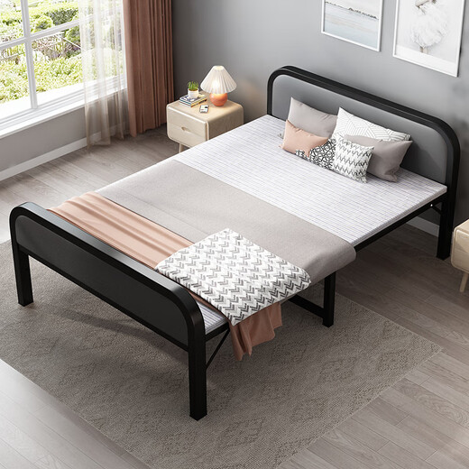 Nueva cama plegable de belleza en la cama para una cama para una cama para el almuerzo de la cama de la cama simple acompañante de la cama para la cama dura del hogar yzc18 modelo de bolsa de doble suave mejorado - 80 cm de ancho