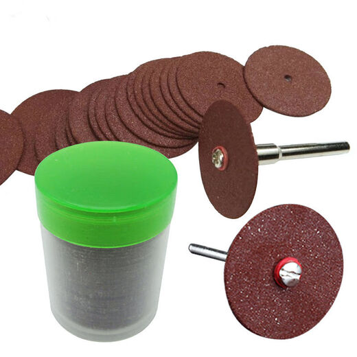 Pachin small electric grinding resin cutting disc grinding wheel disc double mesh small cutting disc small mini metal resin cutting thin saw blade 36 pieces barreled red film + 3.0mm2 rod